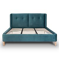 кровать двуспальная 180х200 из велюра бирюзовая brighton в Нижнем Тагиле