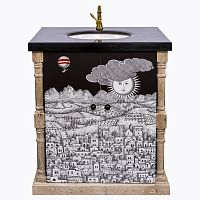 тумба с раковиной старый город нуар fornasetti в Нижнем Тагиле