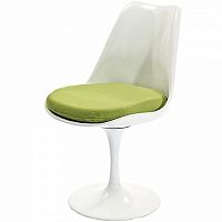стул eero saarinen style tulip chair зеленая подушка в Нижнем Тагиле
