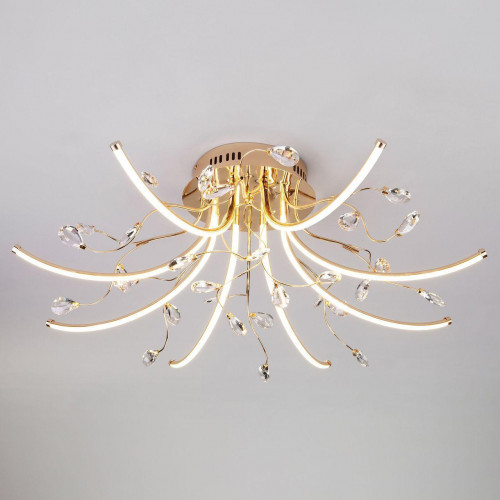 потолочная светодиодная люстра eurosvet sacura 90087/8 золото в Нижнем Тагиле