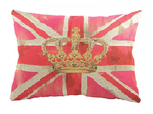 большая подушка с британским флагом crown pink в Нижнем Тагиле