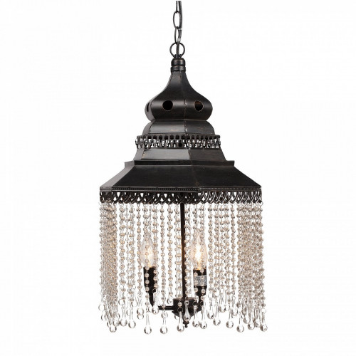 люстра подвесная черная с хрустальными подвесками chandelier в Нижнем Тагиле