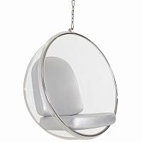 кресло eero aarnio style bubble chair серое в Нижнем Тагиле