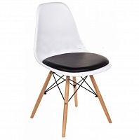 стул деревянный pc-011 белый / черный (eames style) в Нижнем Тагиле