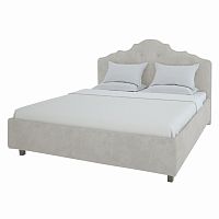 кровать двуспальная 180х200 светло-бежевая с фигурным изголовьем palace в Нижнем Тагиле
