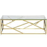 стол журнальный h-bridge gold 120*60*40см золотой в Нижнем Тагиле