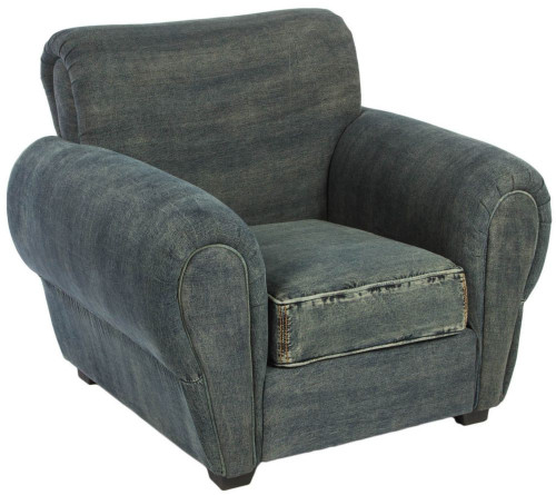 кресло san francisco denim armchair серое в Нижнем Тагиле