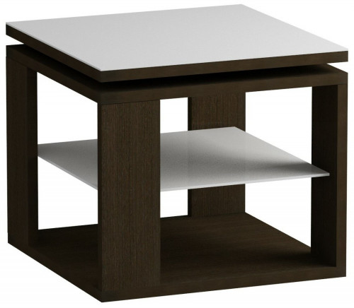 стол журнальный ls 747 02.11 (корпус-венге,стекло-бел) в Нижнем Тагиле