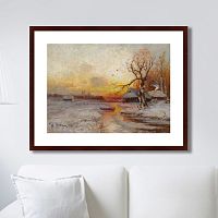 картина: winter sunset, 1913г. в Нижнем Тагиле