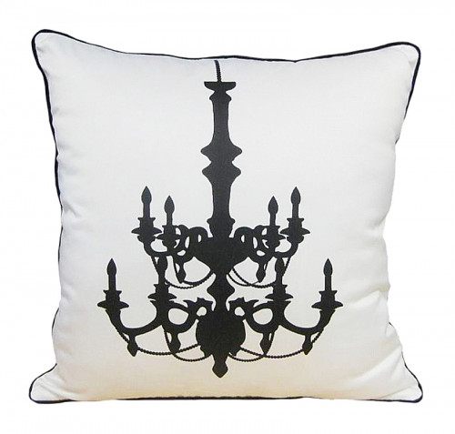 подушка с рисунком канделябра chandelier white в Нижнем Тагиле