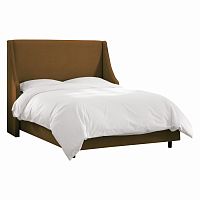 кровать двуспальная 160х200 коричневая davis wingback sand velvet в Нижнем Тагиле