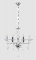 подвесная люстра crystal lux monica sp8 chrome/transparent в Нижнем Тагиле