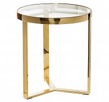 стол журнальный soho gold 50х50х53 см золотой, прозрачный в Нижнем Тагиле
